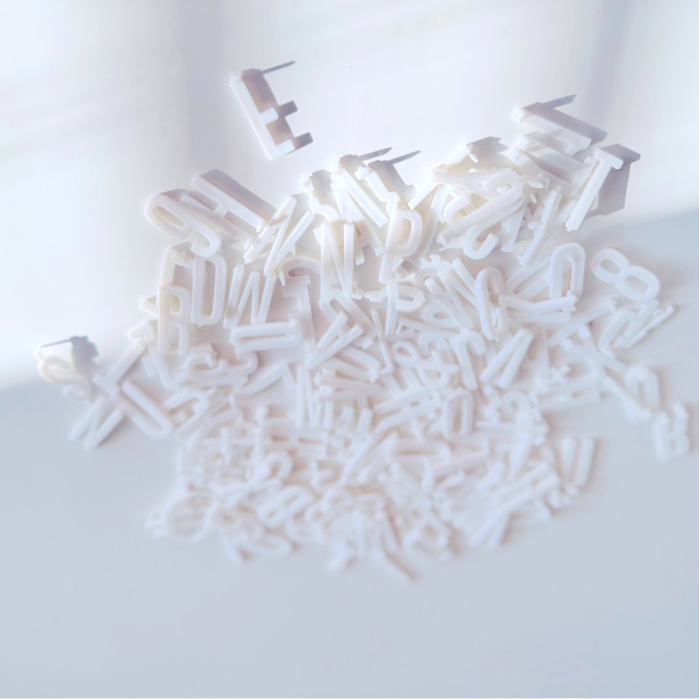 100+ Pc SET White Alphabet Letters #’s & Symbols for Felt Letter Board